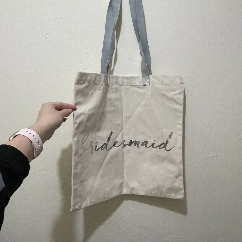 Rosanna‎ Cream and Silver Bridesmaid Tote bag Shopping Wedding Gift